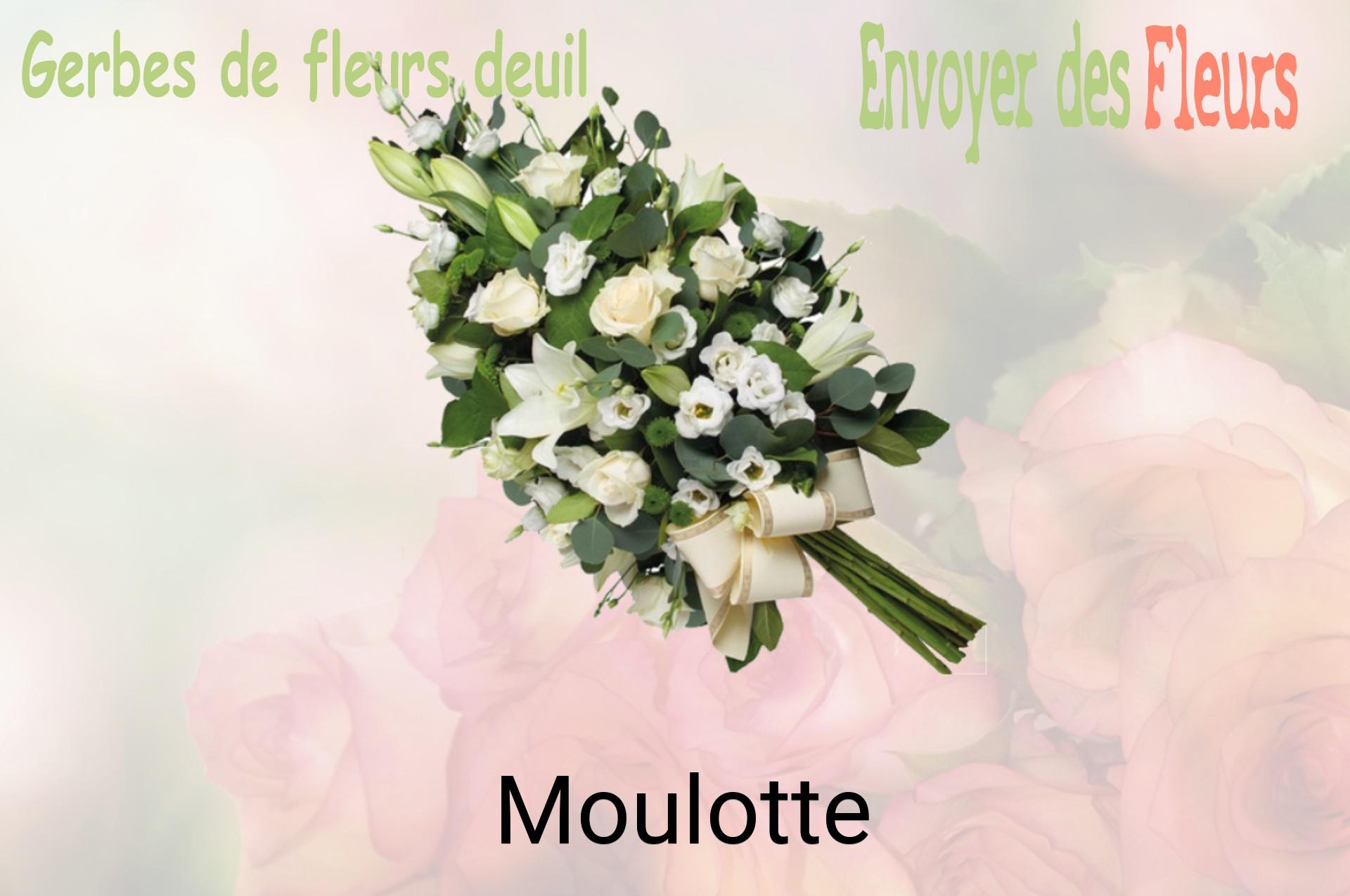 Gerbe de fleurs de deuil livrée à Moulotte